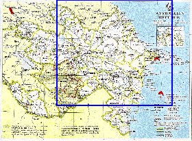 Administratives carte de Azerbaidjan en anglais