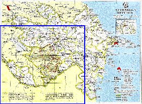 Administratives carte de Azerbaidjan en anglais