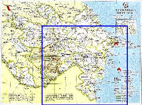 Administratives carte de Azerbaidjan en anglais
