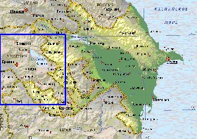 mapa de Azerbaijao
