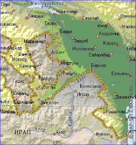 carte de Azerbaidjan