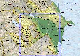 carte de Azerbaidjan