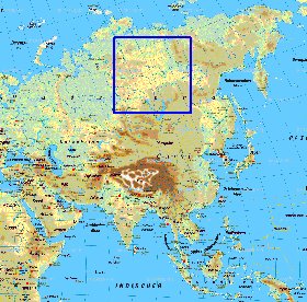 Fisica mapa de Asia em alemao