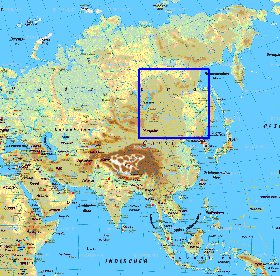 Fisica mapa de Asia em alemao