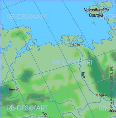 mapa de Asia em alemao