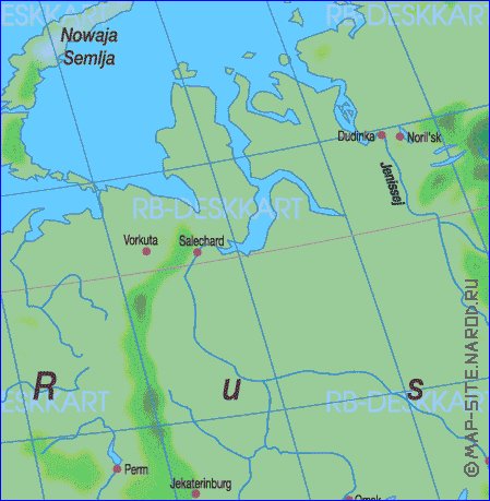 carte de Asie en allemand