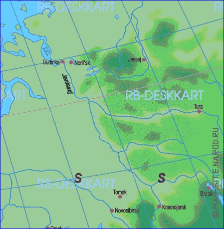 carte de Asie en allemand