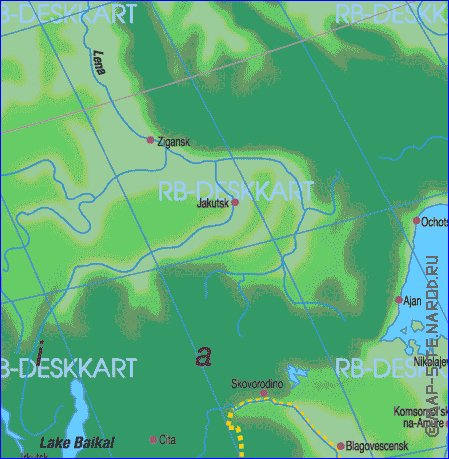 carte de Asie en allemand