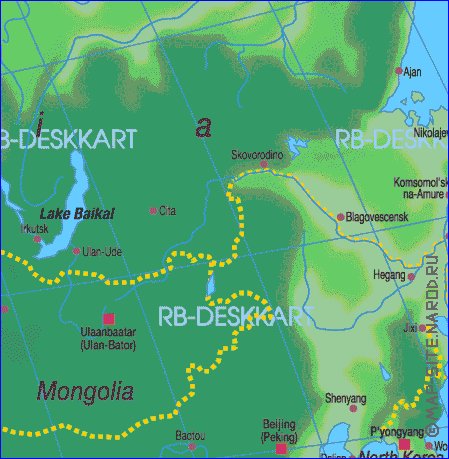 carte de Asie en allemand