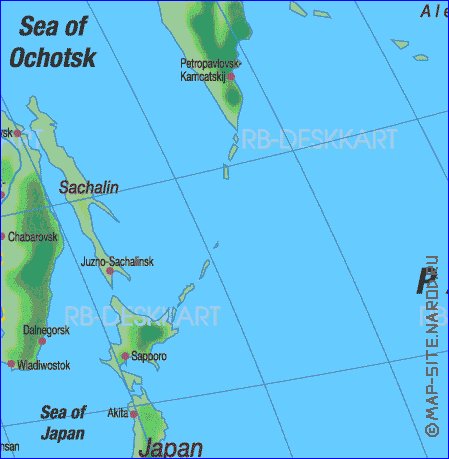 carte de Asie en allemand