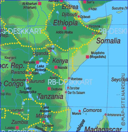 carte de Asie en allemand