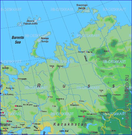 carte de Asie en allemand