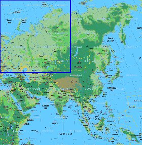 carte de Asie en allemand