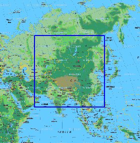 carte de Asie en allemand