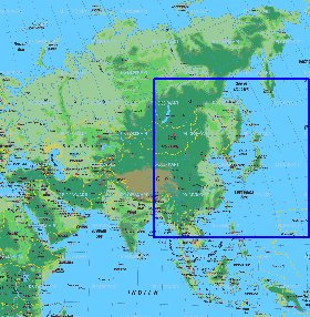 carte de Asie en allemand