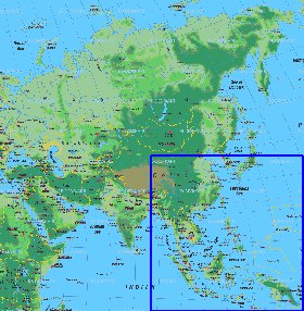 carte de Asie en allemand