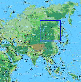 carte de Asie en allemand