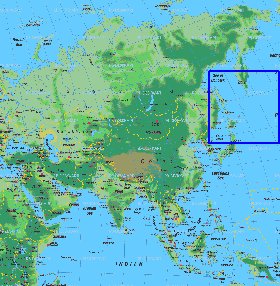 carte de Asie en allemand