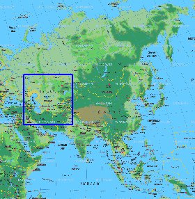 carte de Asie en allemand