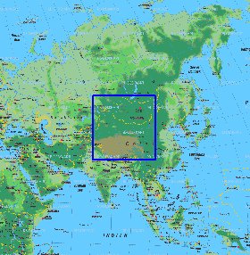 carte de Asie en allemand