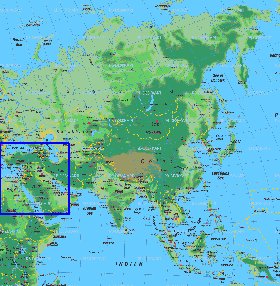 carte de Asie en allemand