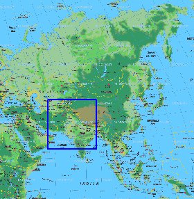 carte de Asie en allemand