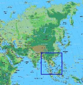 carte de Asie en allemand