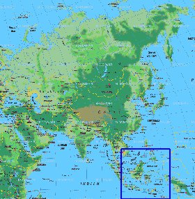 carte de Asie en allemand