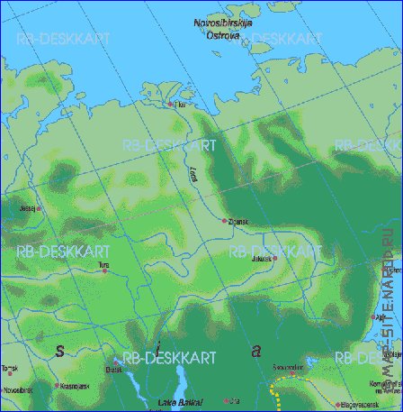 carte de Asie en allemand