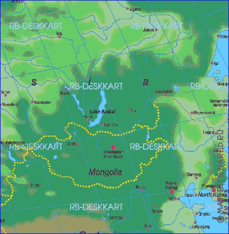 carte de Asie en allemand