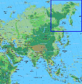 carte de Asie en allemand