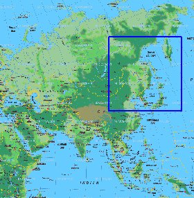 carte de Asie en allemand