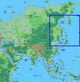 carte de Asie en allemand