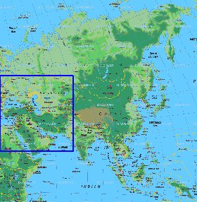 carte de Asie en allemand