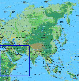 carte de Asie en allemand