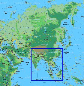 carte de Asie en allemand