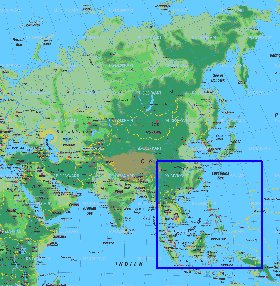 carte de Asie en allemand