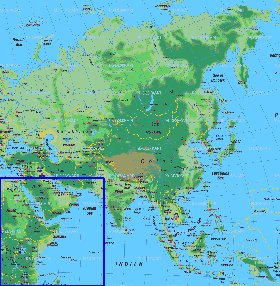 carte de Asie en allemand