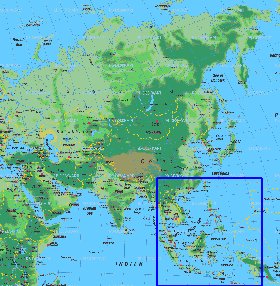 carte de Asie en allemand