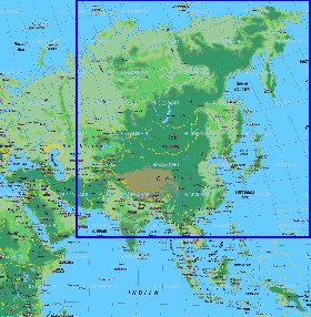 carte de Asie en allemand