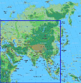 carte de Asie en allemand