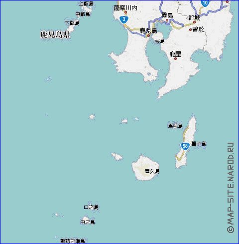 mapa de de estradas Japao