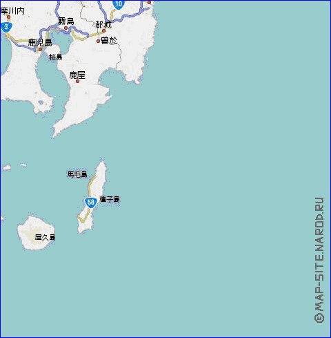 mapa de de estradas Japao