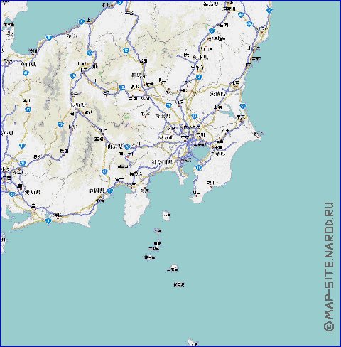 mapa de de estradas Japao