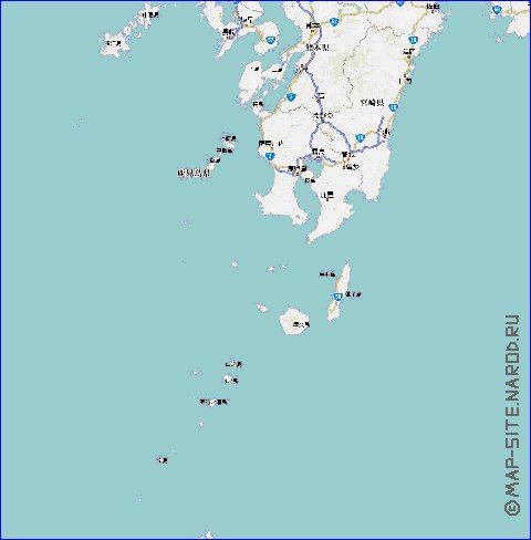 mapa de de estradas Japao