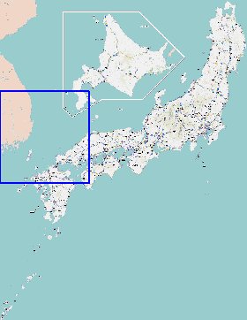 mapa de de estradas Japao