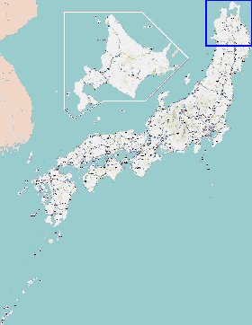 mapa de de estradas Japao