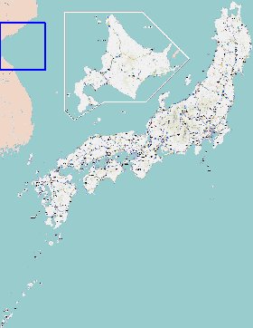 mapa de de estradas Japao