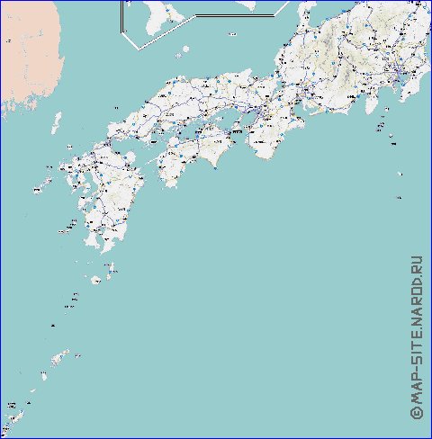 mapa de de estradas Japao