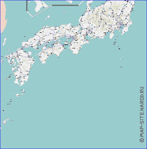 mapa de de estradas Japao